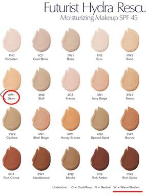 Estee Lauder Futurist Hydra Rescue Moisturizing Makeup SPF 45 in Shade 2W1 Dawn